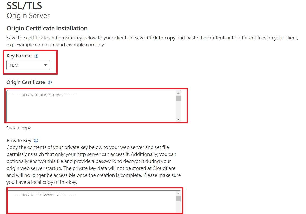 From Cloudflare make a pfx certificate and upload to Azure Server